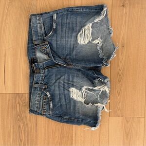 Distressed Denim Shorts